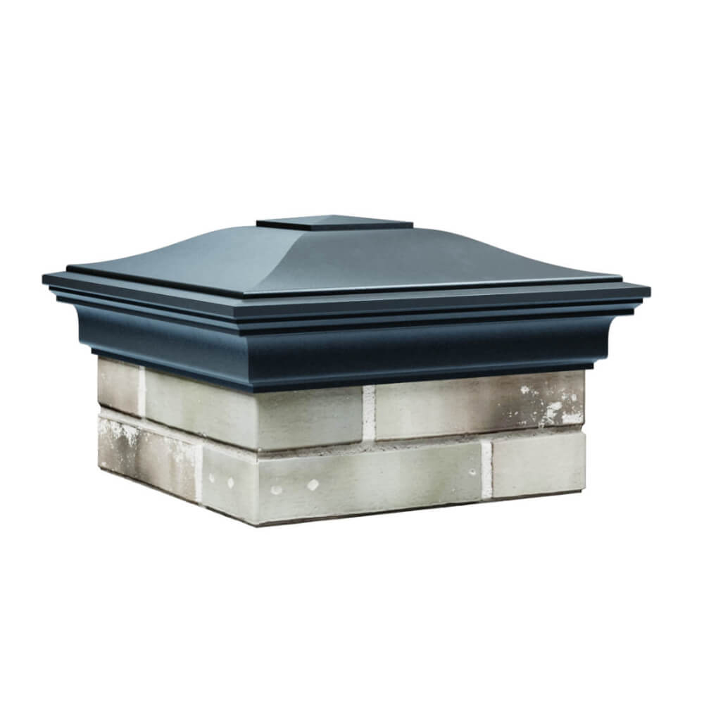 Колпак Zking Монблан Серый на столб 1.5х1.5 еврокирпича 0.7НФ (355х355мм) в Чите фото