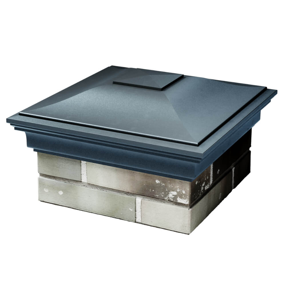 Колпак Zking Монблан Серый на столб 1.5х1.5 кирпича (385х385мм) в Чите фото