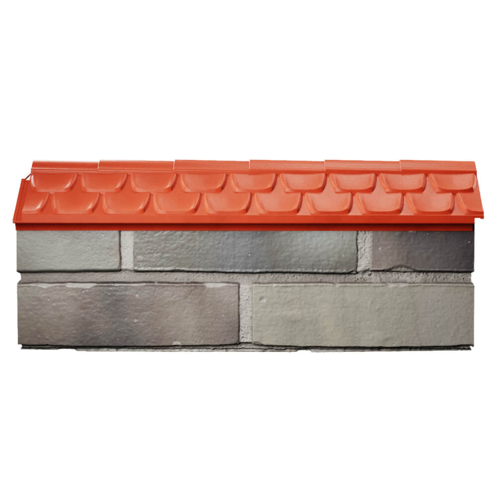 Парапет Zking Эльбрус Красный с посадкой на 0.5 кирпича (130мм) в Чите фото