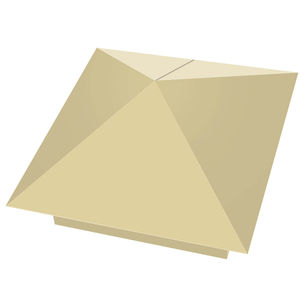 Колпак металлический 400х400мм RAL1014 Бежевый заборный Чита фото