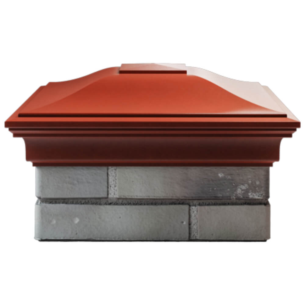 Колпак Zking Монблан Красный на столб 1.5х1.5 кирпича (385х385мм) Чита фото