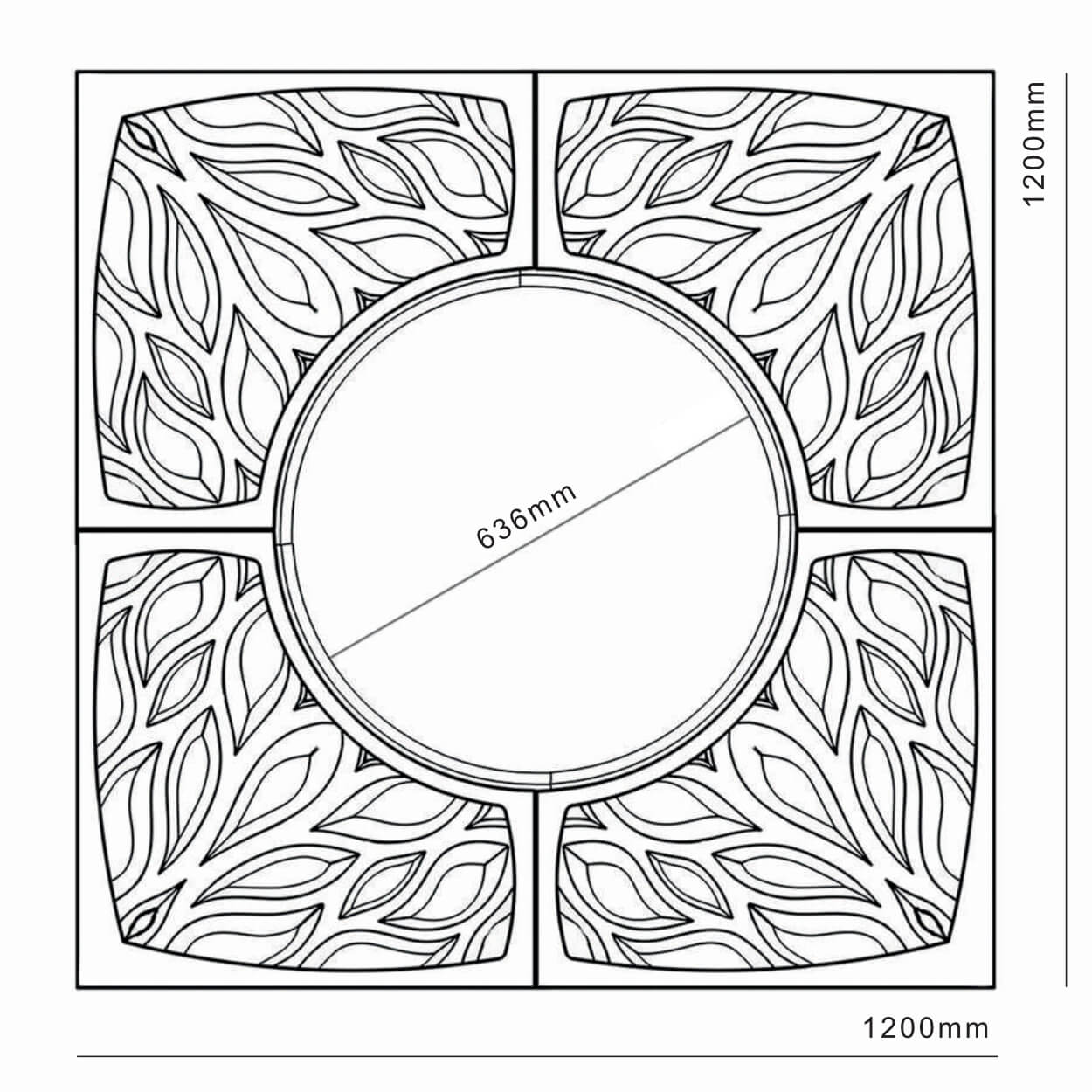 Приствольная решетка для дерева ZKING CRUST 1.2х1.2м Черная в Чите фото