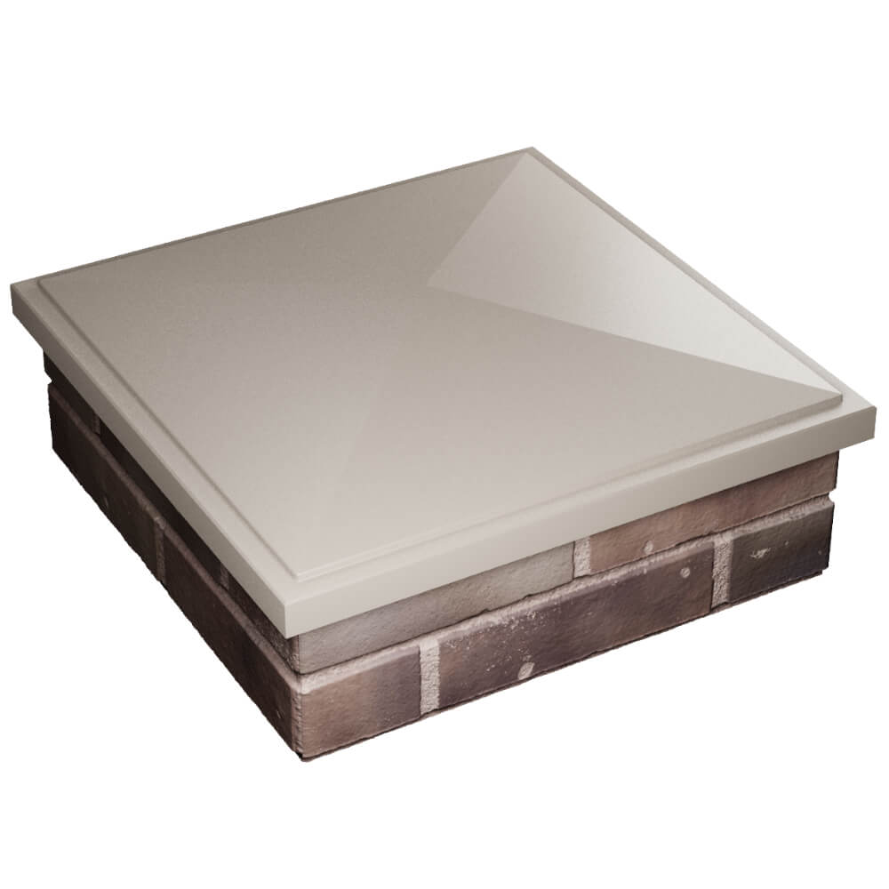 Колпак Zking БонаМоно Бежевый на столб 2х2 кирпича (515х515, 530х530мм) в Чите фото