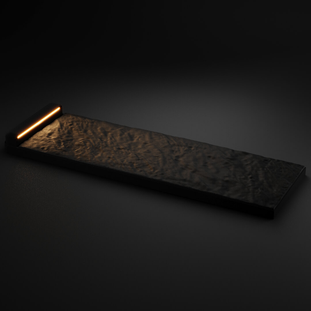 LED Светильник для шаговой плиты STONE Черный Сланец 330х75х98мм в Чите фото