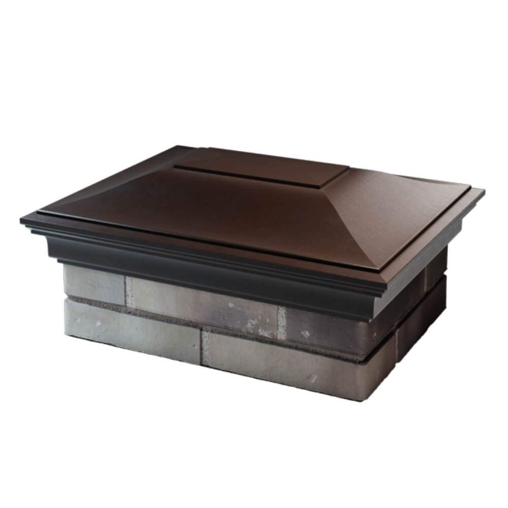 Колпак Zking Монблан Коричневый на столб 2х1.5 кирпича (515х385мм) в Чите фото