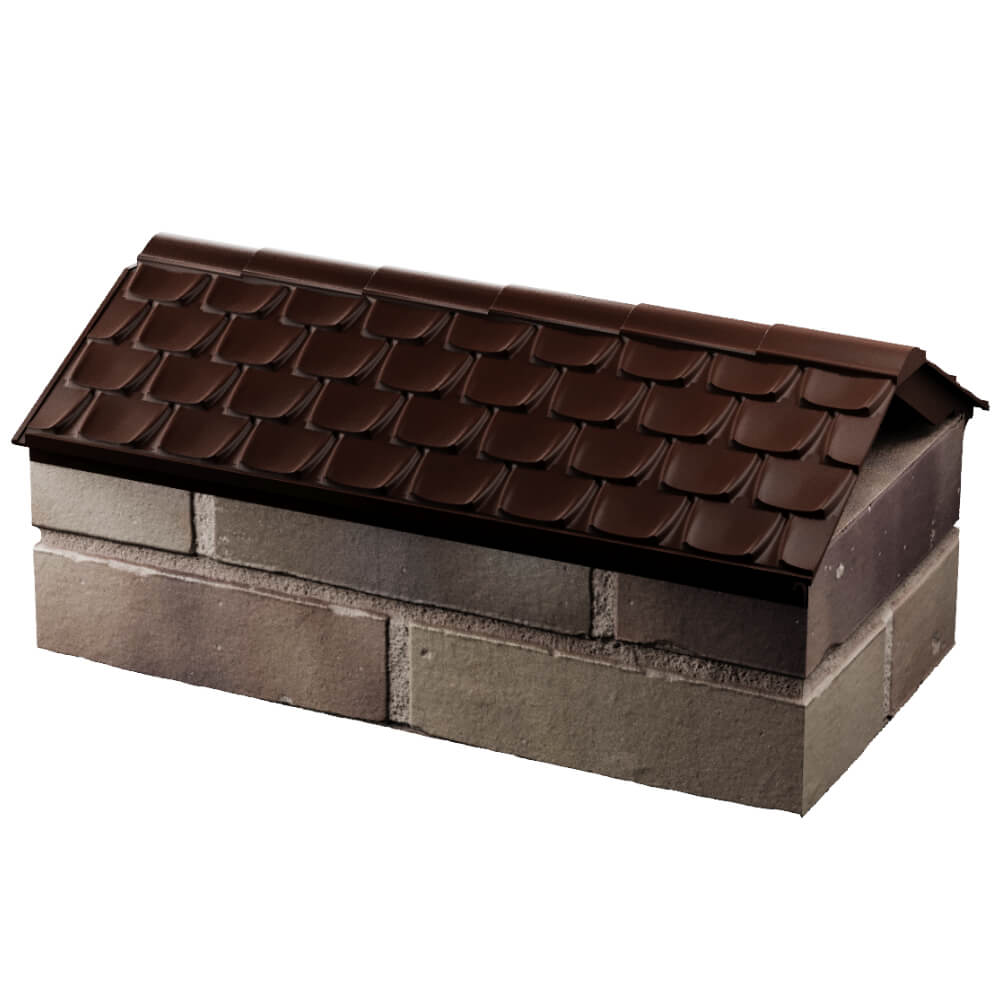 Парапет Zking Эльбрус Коричневый с посадкой на 1 кирпич (255мм) в Чите фото