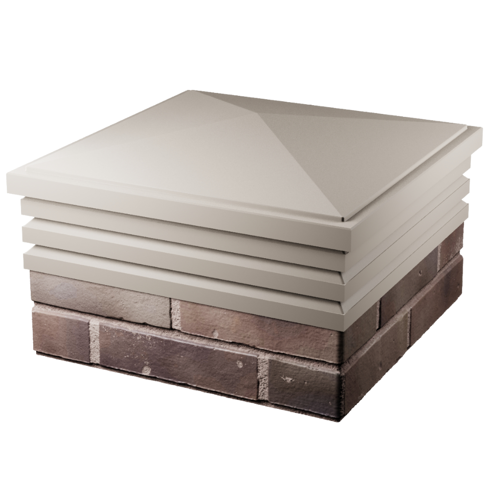 Колпак Zking Бона ХайТек Бежевый на столб 2х2 кирпича (513х513мм) в Чите фото