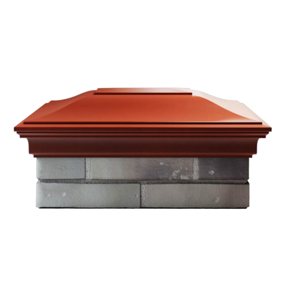 Колпак Zking Монблан Красный на столб 2х1.5 кирпича (515х385мм) в Чите фото