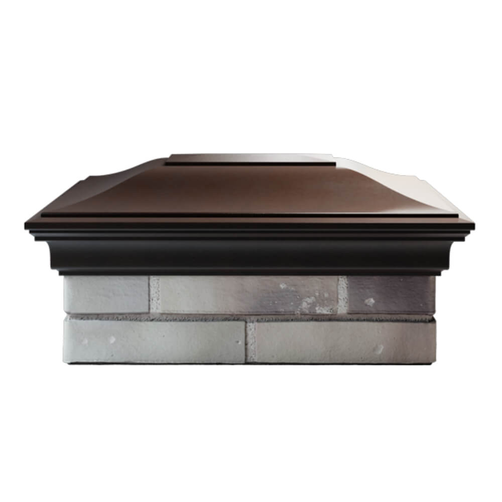 Колпак Zking Монблан Коричневый на столб 2х1.5 кирпича (515х385мм) в Чите фото