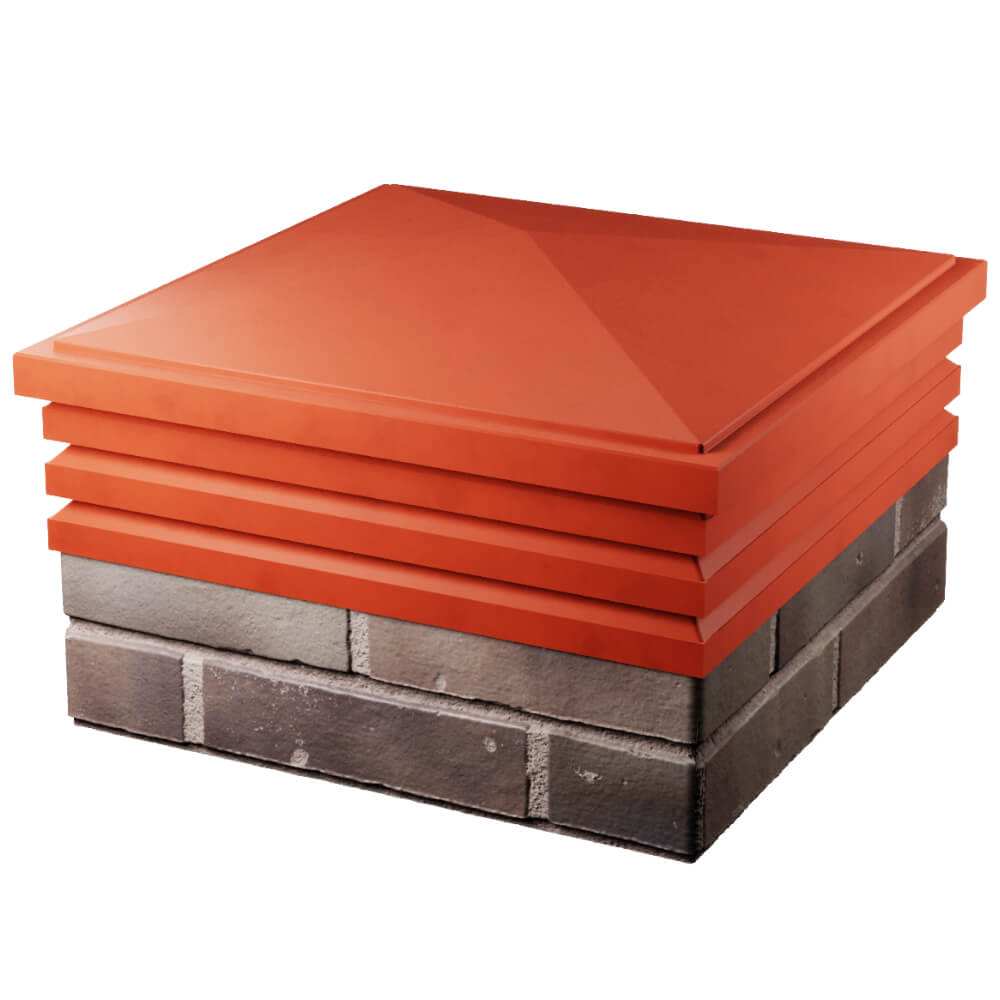 Колпак Zking Бона ХайТек Красный на столб 2х2 кирпича (513х513мм) в Чите фото