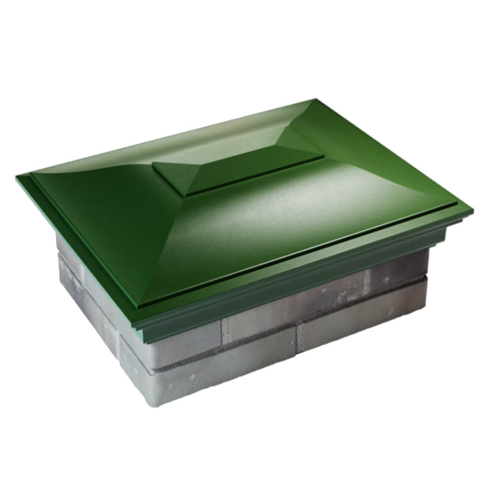 Колпак Zking Монблан Зеленый на столб 2х1.5 кирпича (515х385мм) Чита фото