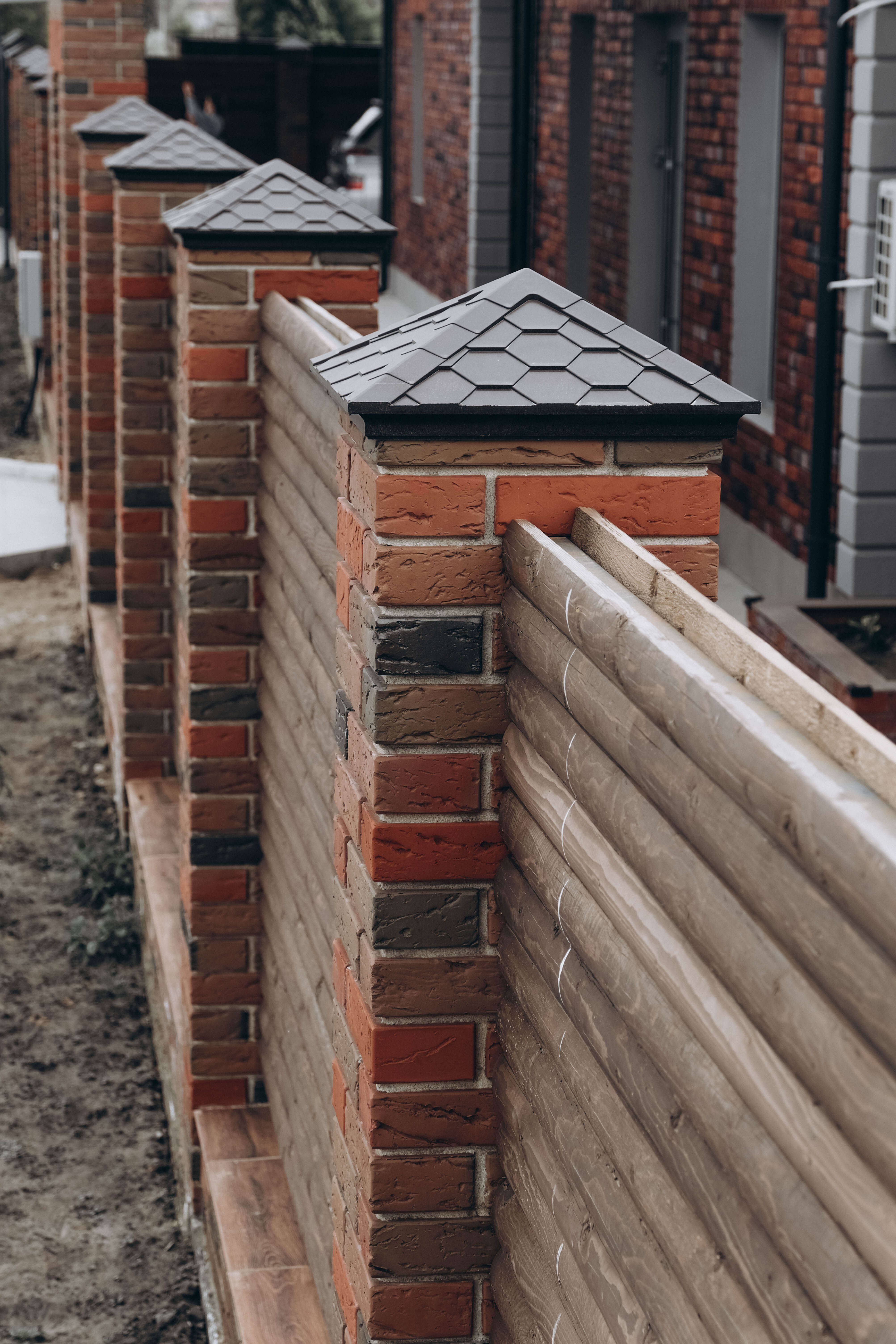 Колпак Zking Эверест Коричневый на столб 1.5х1.5 кирпича (390х390мм) в Чите фото