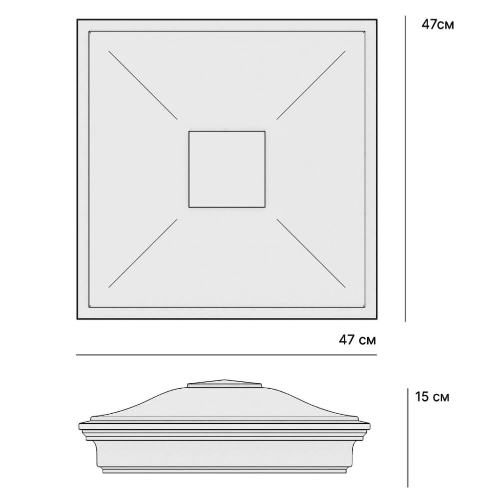 Колпак Zking Монблан Коричневый на столб 1.5х1.5 кирпича (385х385мм) в Чите фото