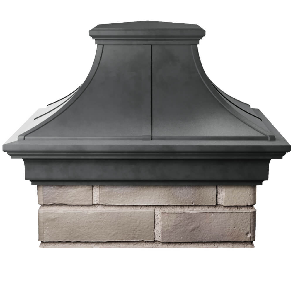 Колпак Zking Монблан Премиум Серый на столб 1.5х1.5 кирпича (385х385мм) Чита фото