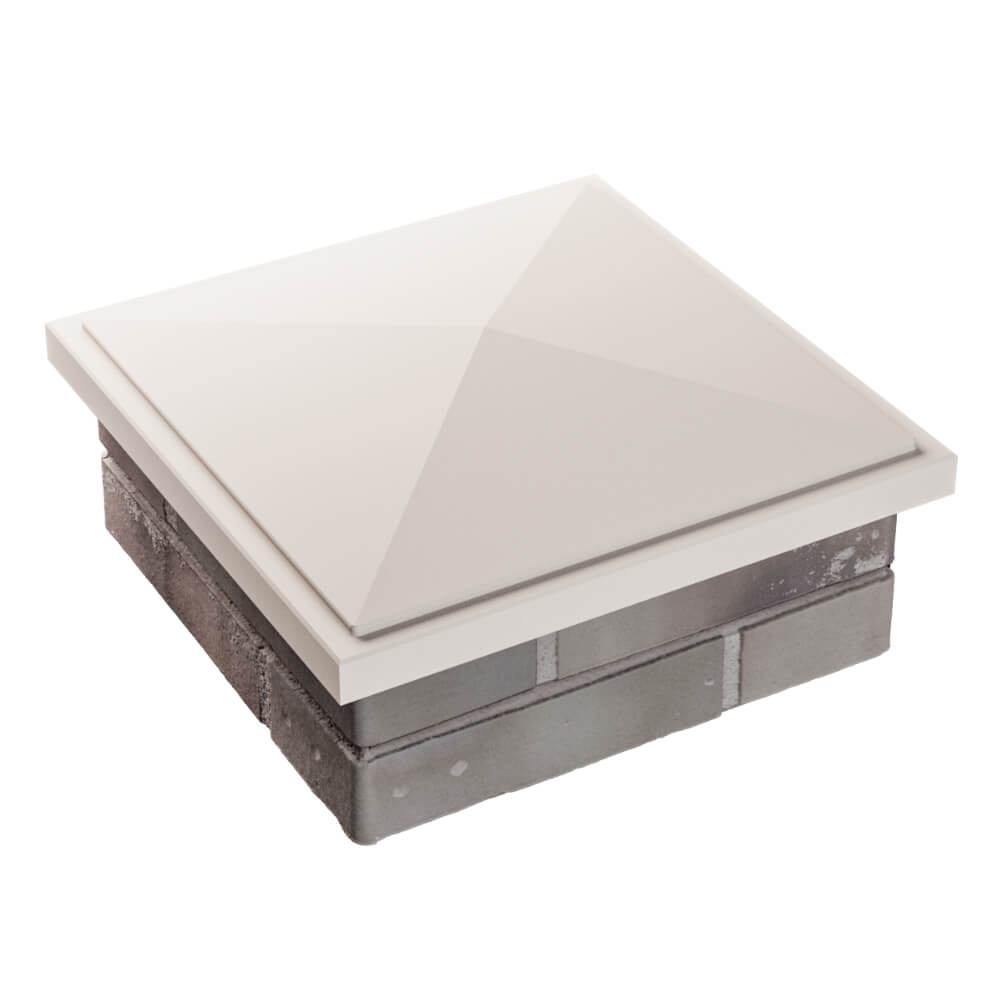 Колпак Zking БонаМоно Бежевый на столб 1.5х1.5 кирпича (385х385, 400х400мм) в Чите фото