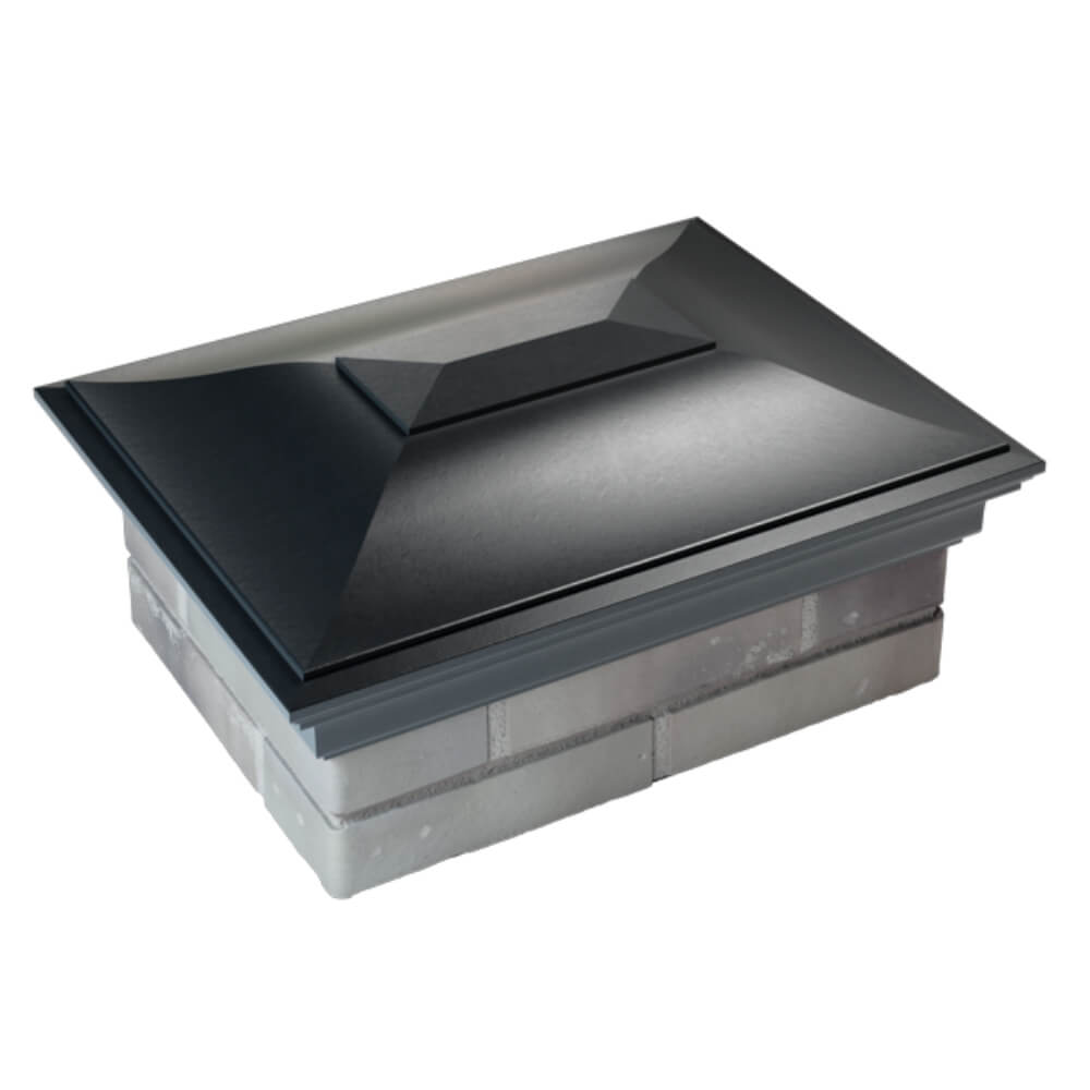 Колпак Zking Монблан Черный на столб 2х1.5 кирпича (515х385мм) Чита фото