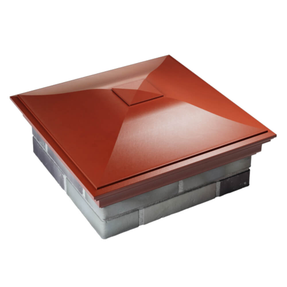 Колпак Zking Монблан Красный на столб 2х2 кирпича (515х515мм) Чита фото