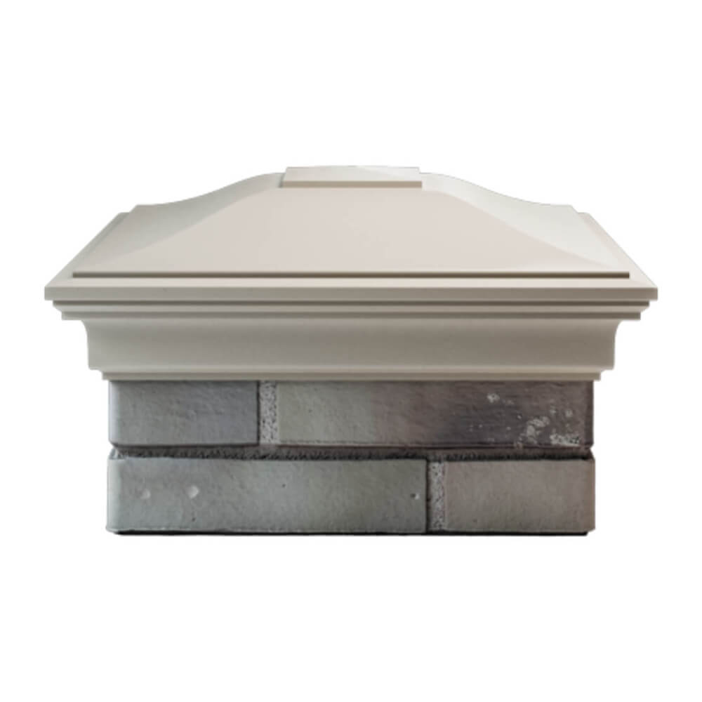 Колпак Zking Монблан Бежевый на столб 1.5х1.5 еврокирпича 0.7НФ (355х355мм) Чита фото