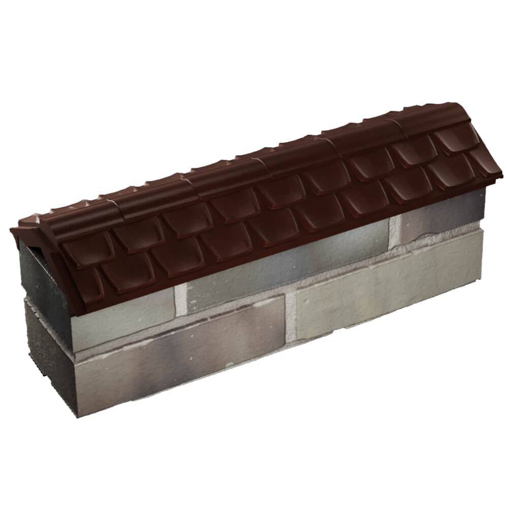 Парапет Zking Эльбрус Коричневый с посадкой на 0.5 кирпича (130мм) в Чите фото