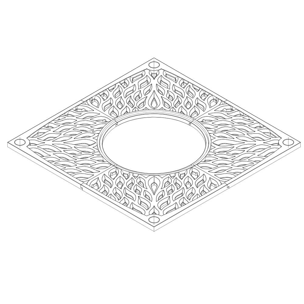 Приствольная решетка для дерева ZKING CRUST 2х2м Черная в Чите фото