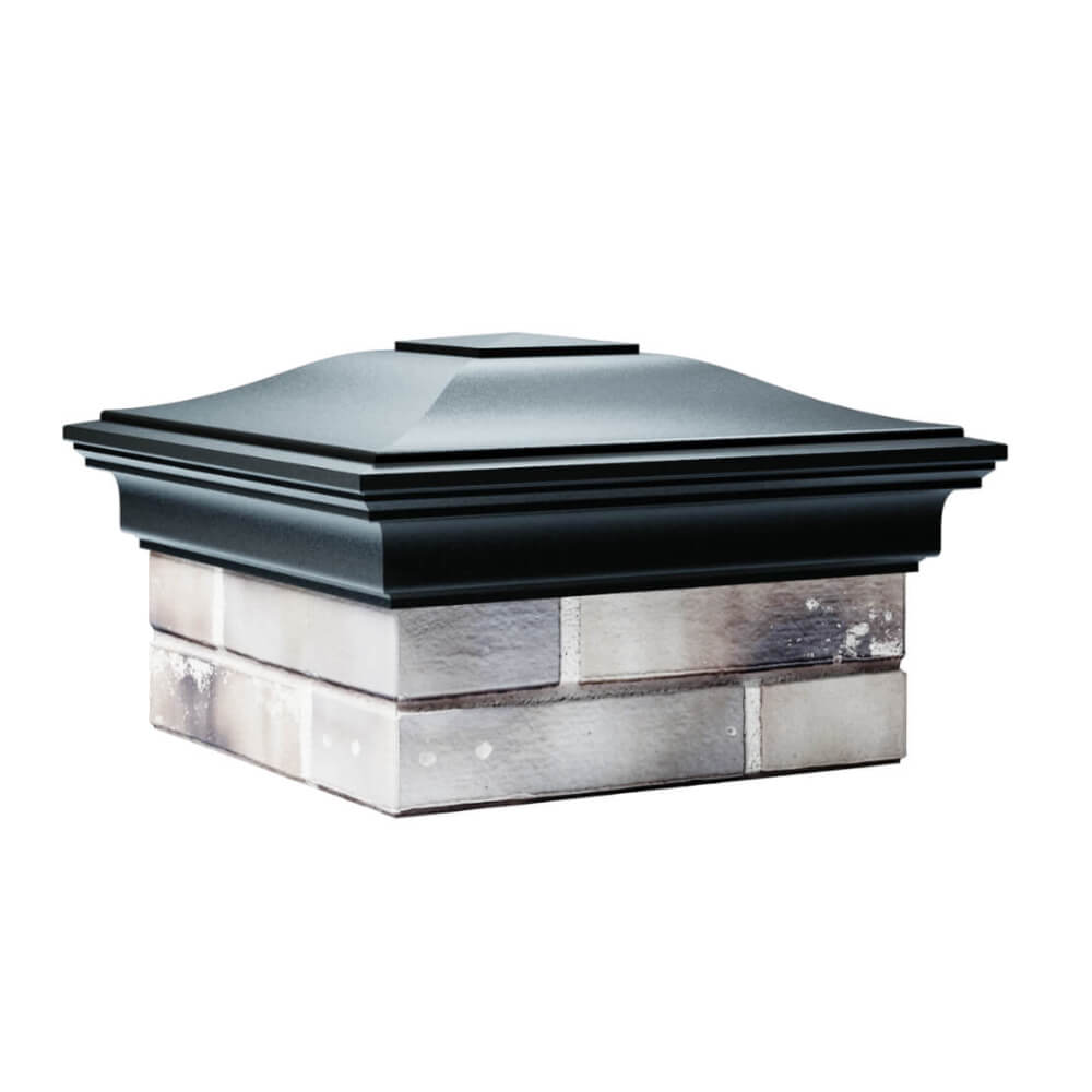 Колпак Zking Монблан Черный на столб 1.5х1.5 еврокирпича 0.7НФ (355х355мм) в Чите фото