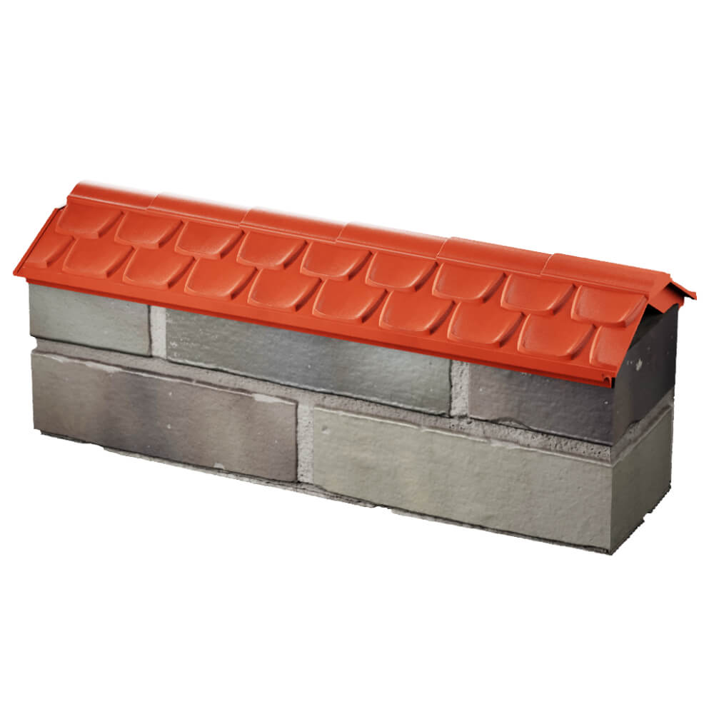 Парапет Zking Эльбрус Красный с посадкой на 0.5 кирпича (130мм) в Чите фото