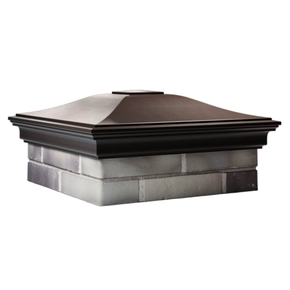Колпак Zking Монблан Коричневый на столб 2х2 кирпича (515х515мм) в Чите фото