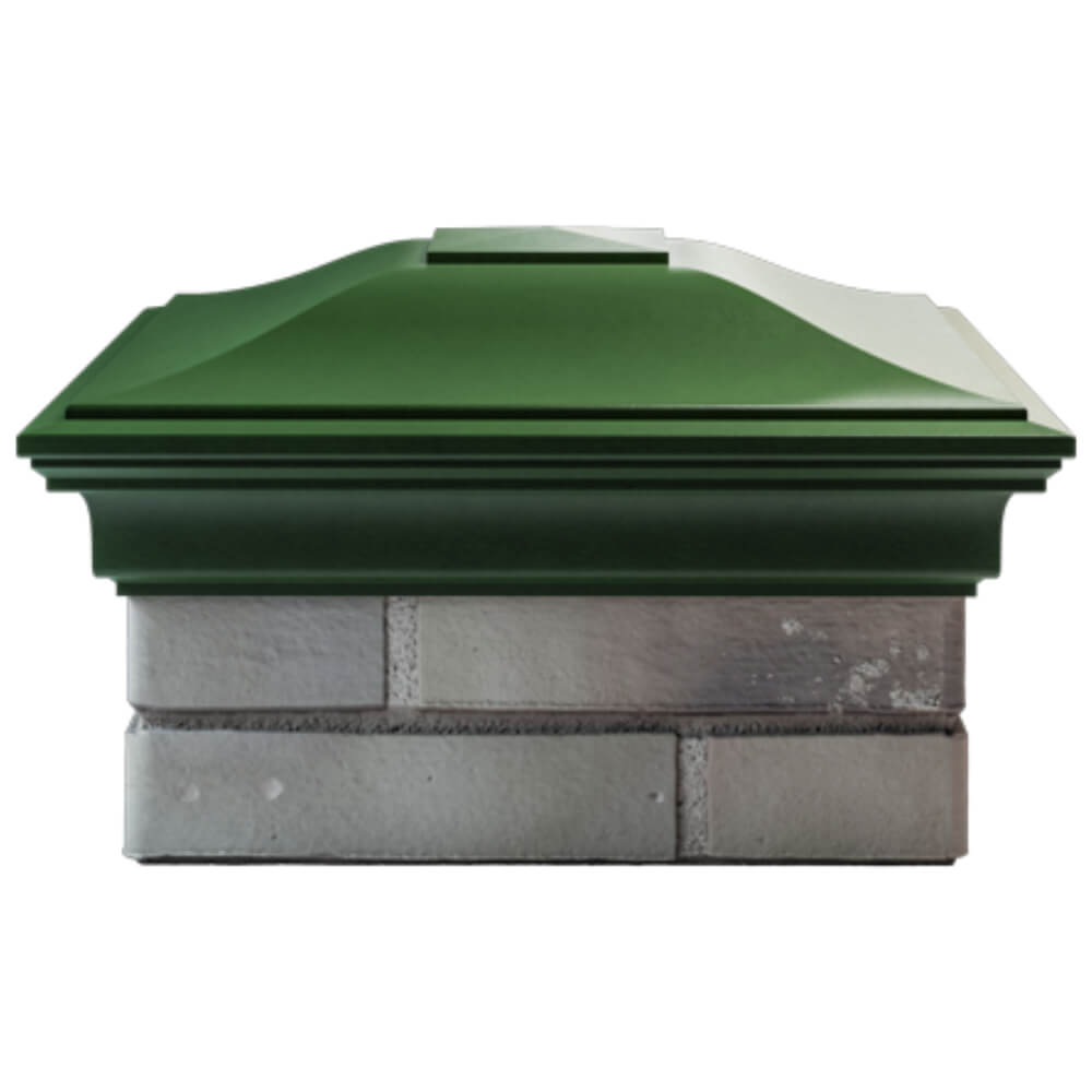 Колпак Zking Монблан Зеленый на столб 1.5х1.5 кирпича (385х385мм) Чита фото