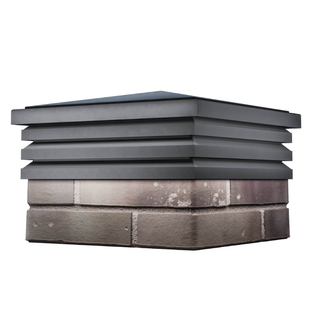 Колпак Zking Бона ХайТек Серый на столб 1.5х1.5 кирпича (385х385мм) в Чите фото