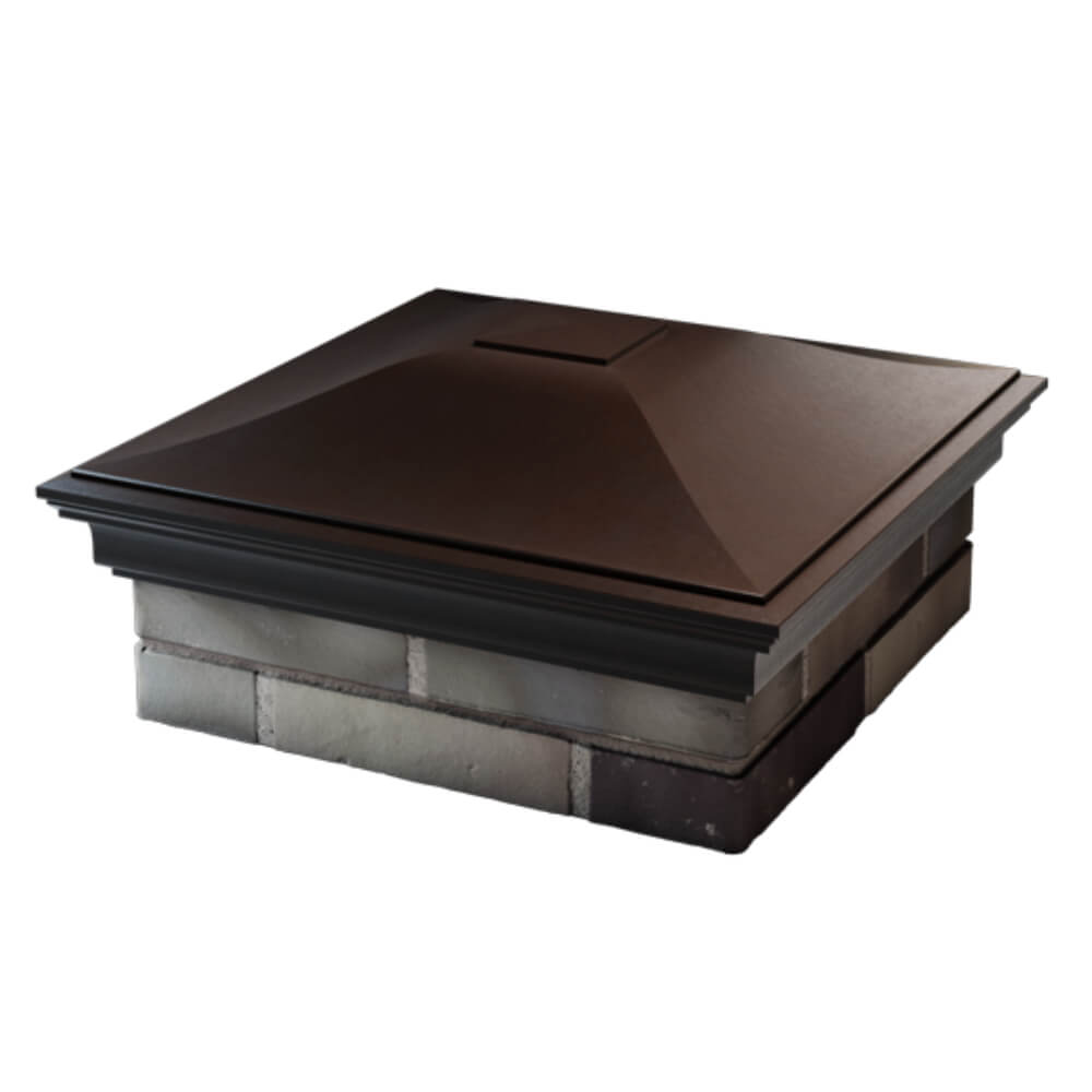 Колпак Zking Монблан Коричневый на столб 2х2 кирпича (515х515мм) в Чите фото
