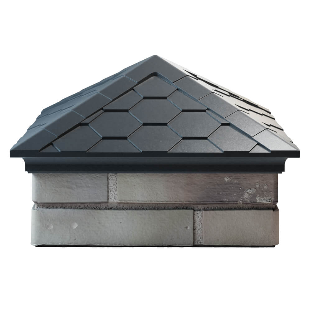 Колпак Zking Эверест Серый на столб 1.5х1.5 кирпича (390х390мм) Чита фото