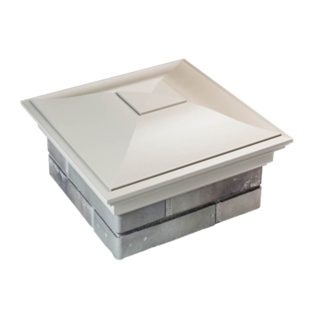 Колпак Zking Монблан Бежевый на столб 1.5х1.5 еврокирпича 0.7НФ (355х355мм) в Чите фото