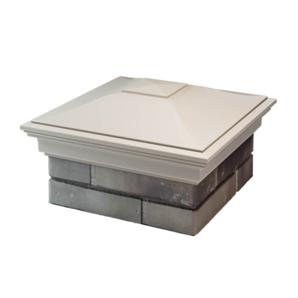 Колпак Zking Монблан Бежевый на столб 1.5х1.5 еврокирпича 0.7НФ (355х355мм) в Чите фото