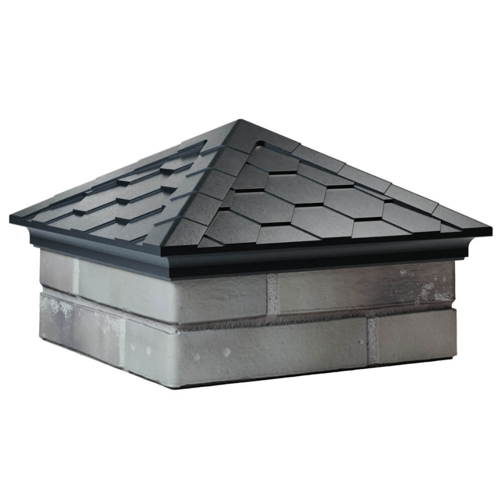 Колпак Zking Эверест Черный на столб 1.5х1.5 кирпича (390х390мм) в Чите фото