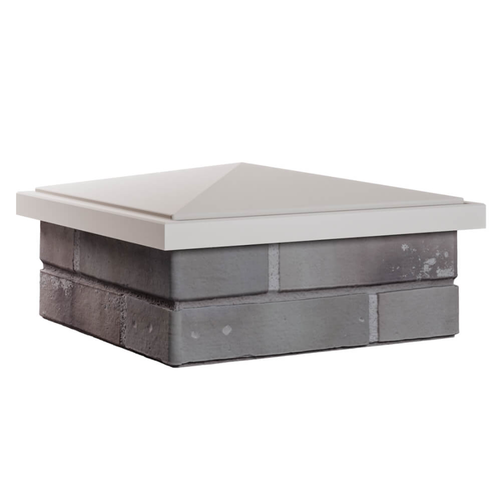 Колпак Zking БонаМоно Бежевый на столб 1.5х1.5 кирпича (385х385, 400х400мм) в Чите фото