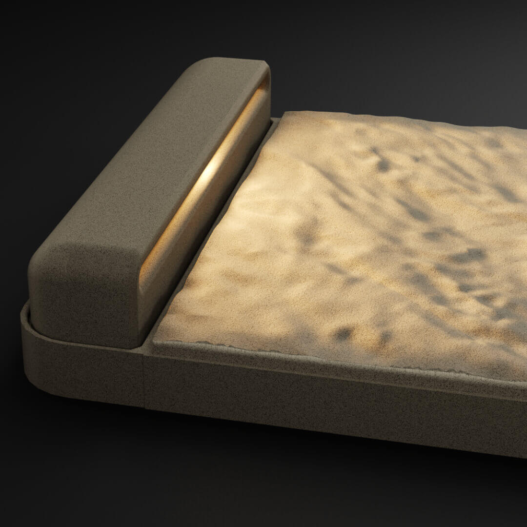 LED Светильник для шаговой плиты STONE Светлая Галька 330х75х98мм Чита фото