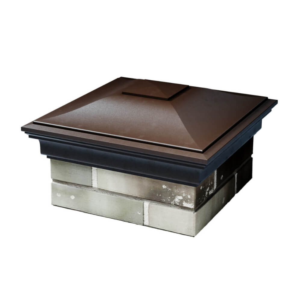 Колпак Zking Монблан Коричневый на столб 1.5х1.5 еврокирпича 0.7НФ (355х355мм) в Чите фото