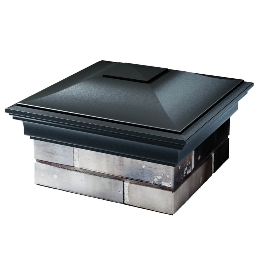 Колпак Zking Монблан Черный на столб 1.5х1.5 кирпича (385х385мм) в Чите фото