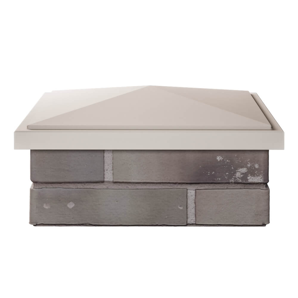 Колпак Zking БонаМоно Бежевый на столб 1.5х1.5 кирпича (385х385, 400х400мм) Чита фото