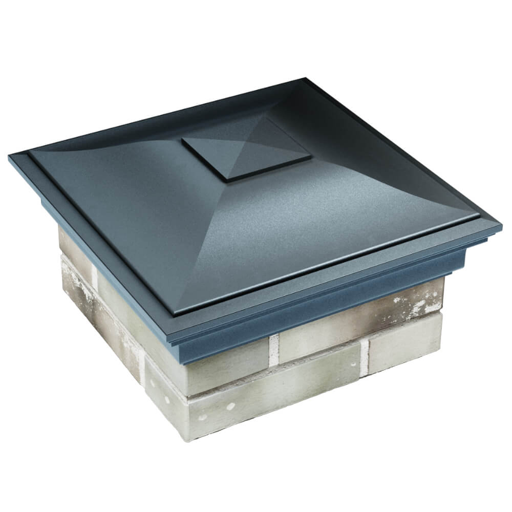 Колпак Zking Монблан Серый на столб 1.5х1.5 кирпича (385х385мм) в Чите фото