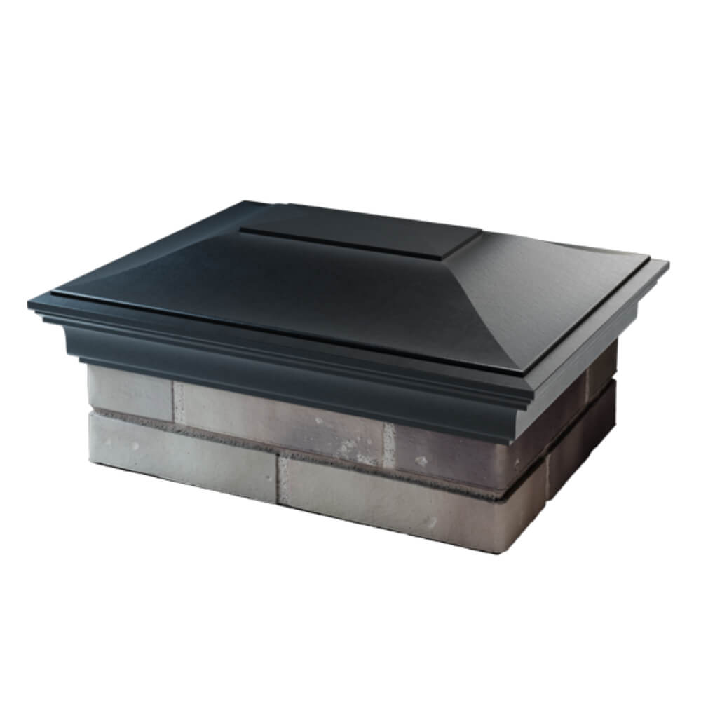 Колпак Zking Монблан Черный на столб 2х1.5 кирпича (515х385мм) в Чите фото