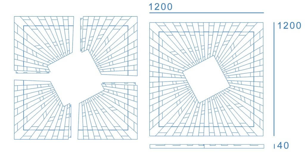 Приствольная решетка для дерева ZKING ATMOSPHERE 1.2х1.2м Коричневая в Чите фото