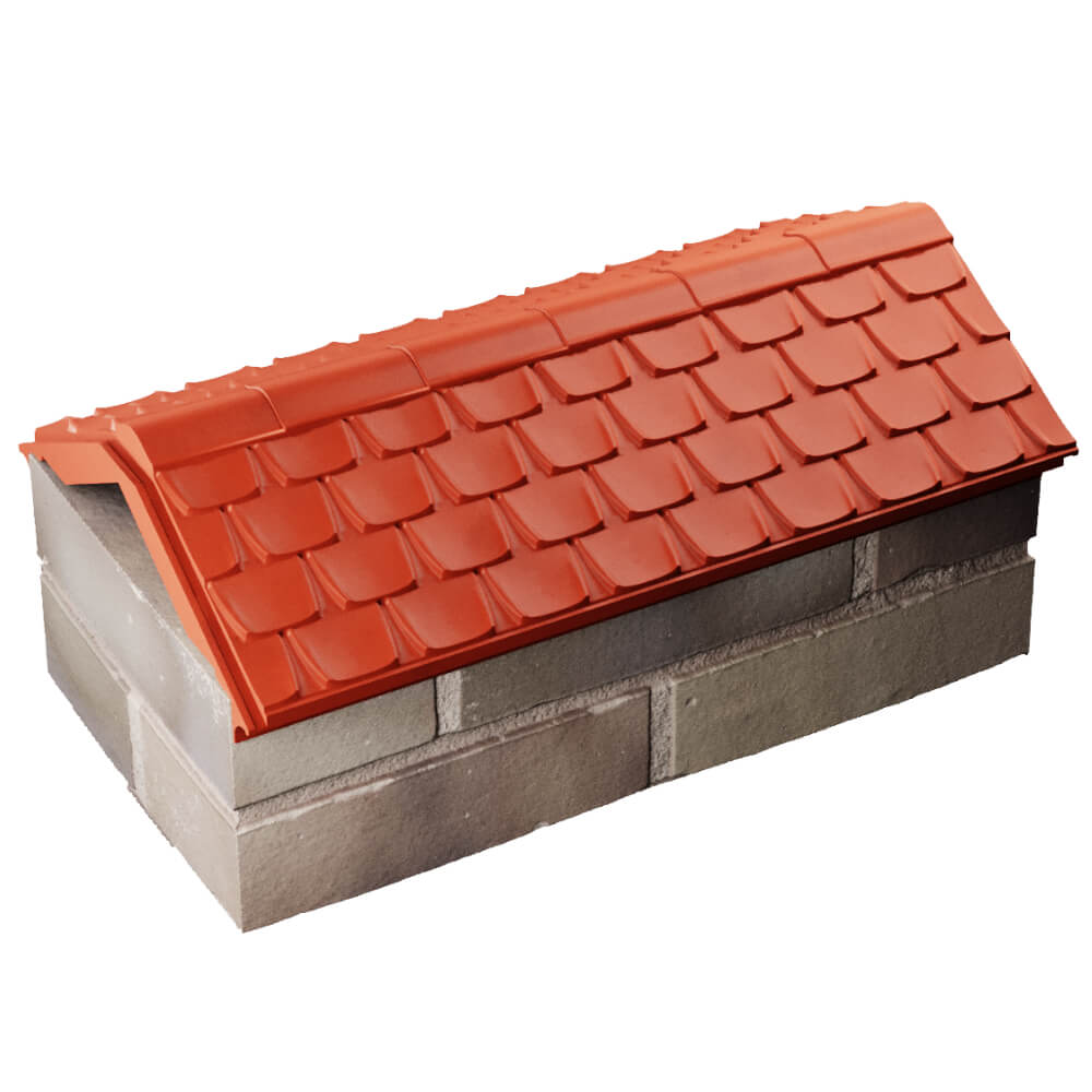 Парапет Zking Эльбрус Красный с посадкой на 1 кирпич (255мм) в Чите фото