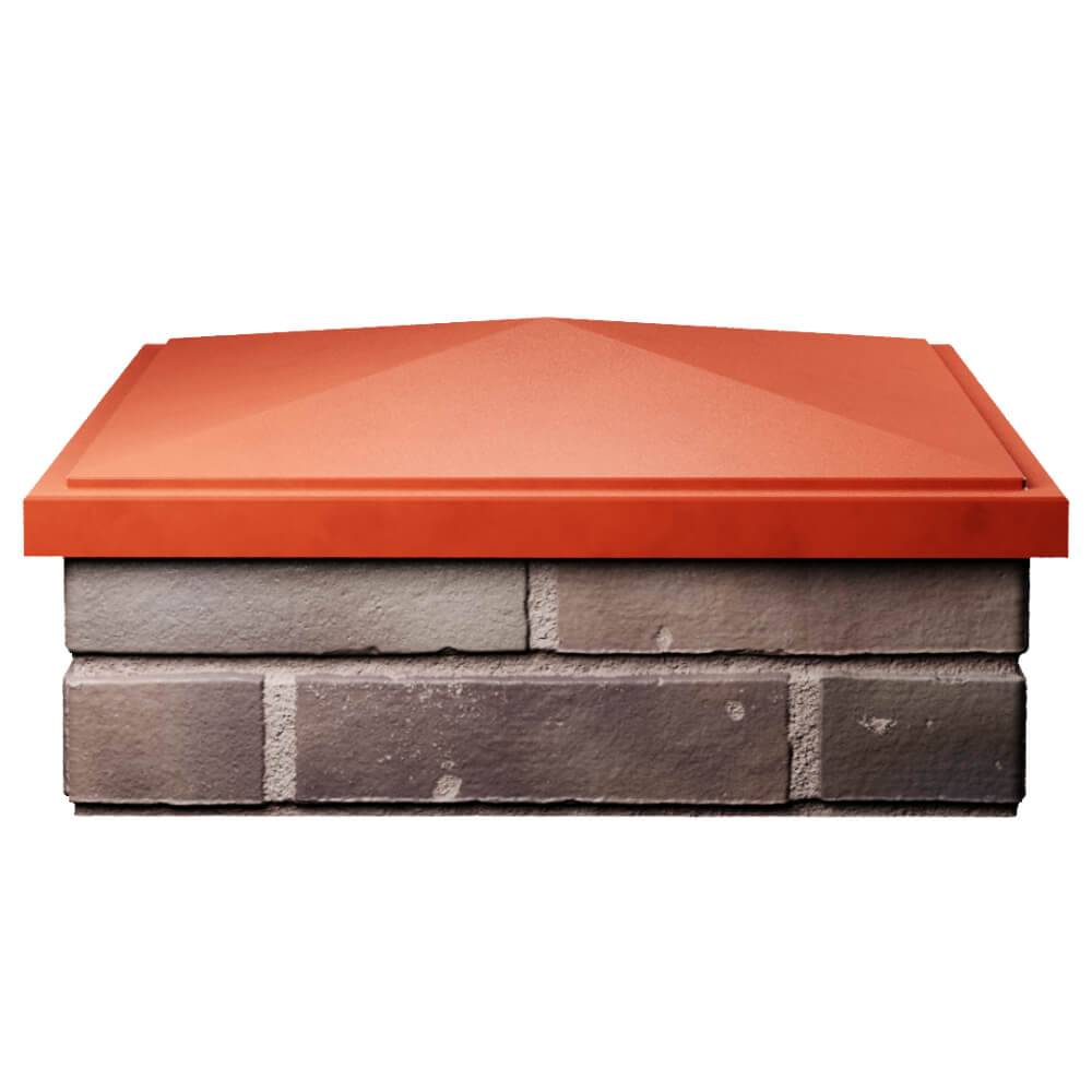 Колпак Zking БонаМоно Красный на столб 2х2 кирпича (515х515, 530х530мм) Чита фото