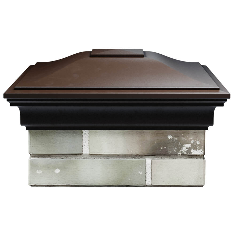 Колпак Zking Монблан Коричневый на столб 1.5х1.5 кирпича (385х385мм) Чита фото