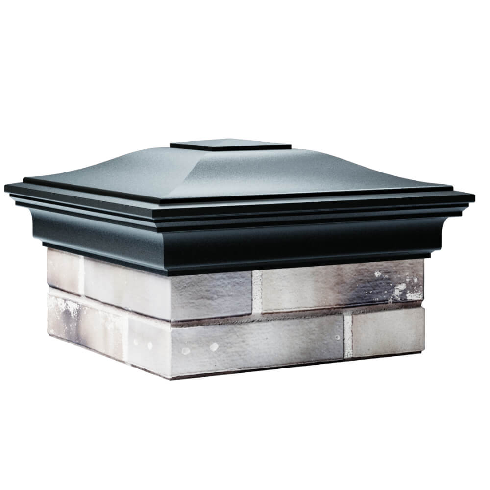 Колпак Zking Монблан Черный на столб 1.5х1.5 кирпича (385х385мм) в Чите фото