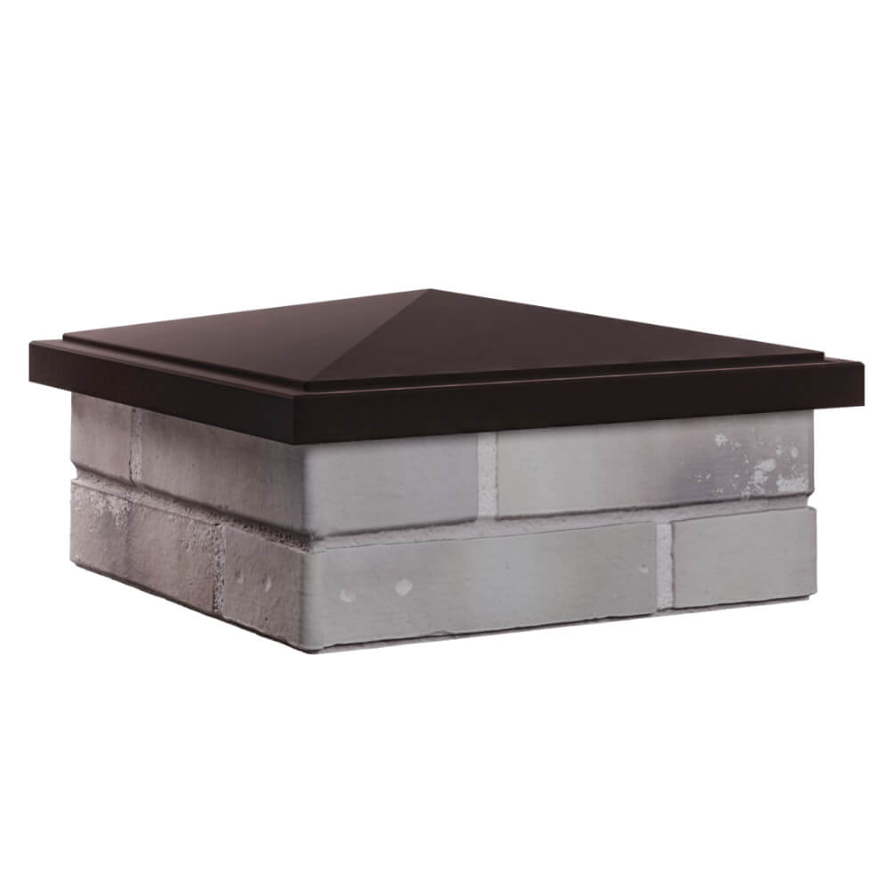 Колпак Zking БонаМоно Коричневый на столб 1.5х1.5 кирпича (385х385, 400х400мм) в Чите фото