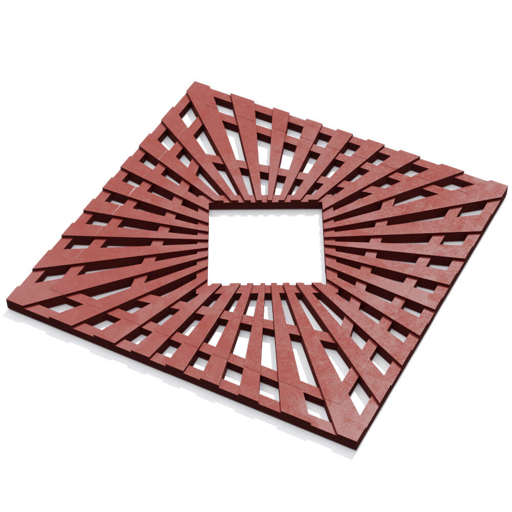 Приствольная решетка для дерева ZKING ATMOSPHERE 1.2х1.2м Красная в Чите фото