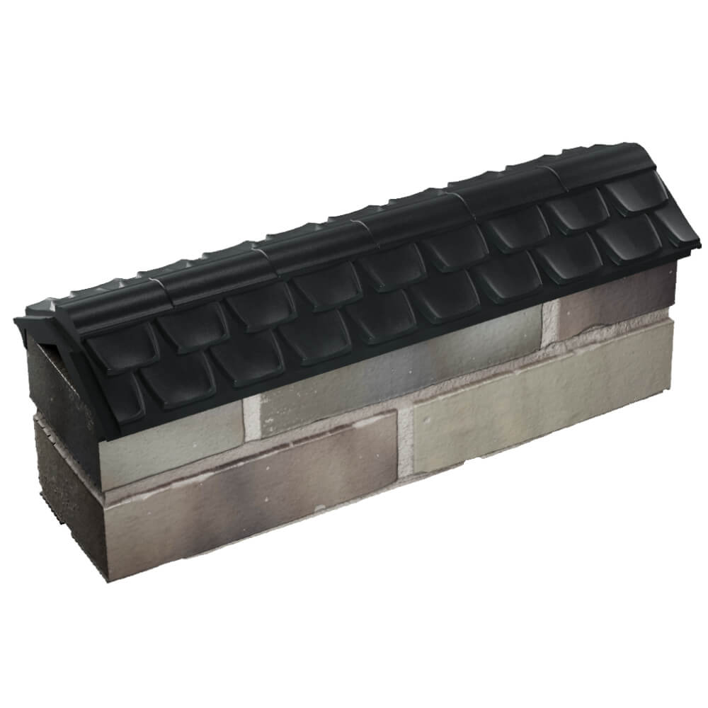 Парапет Zking Эльбрус Черный с посадкой на 0.5 кирпича (130мм) в Чите фото