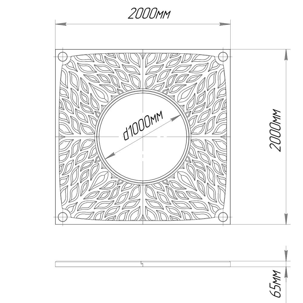 Приствольная решетка для дерева ZKING CRUST 2х2м Черная в Чите фото
